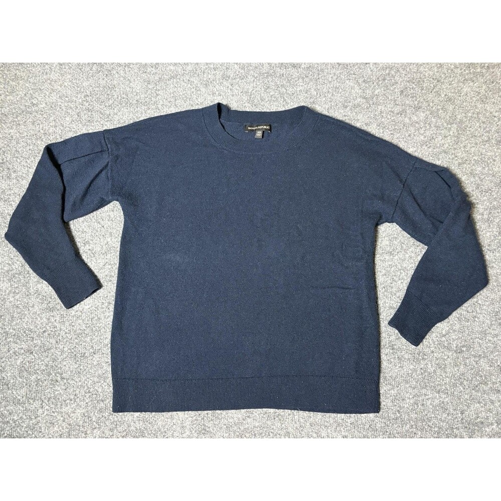Banana Republic Sweater Mens XS Blue Tight Knit Crew Neck Lightweight Pullover